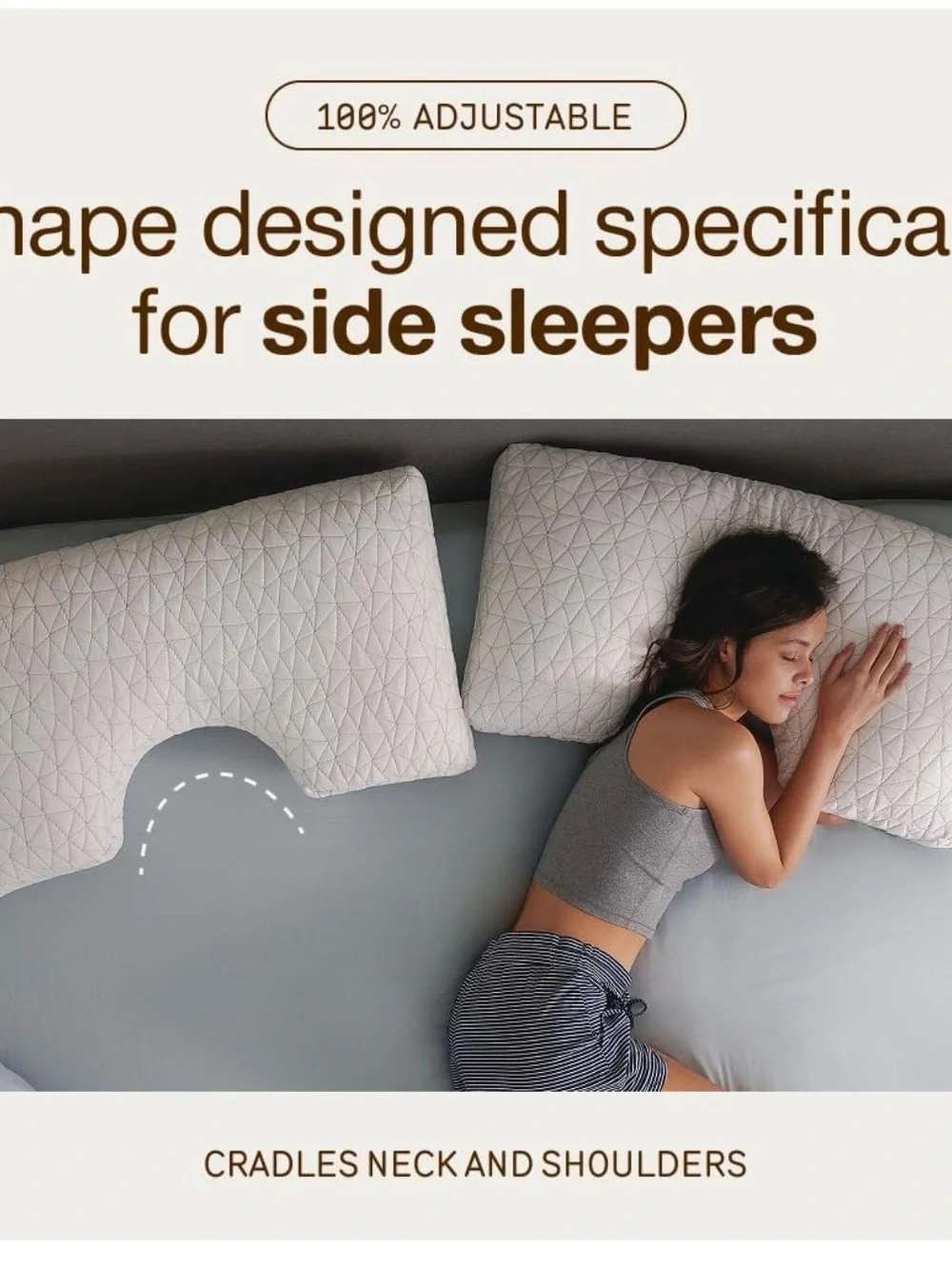 Coop Sleep Goods The Original Cut-Out Pillow Queen Size Memory Foam Adjustable